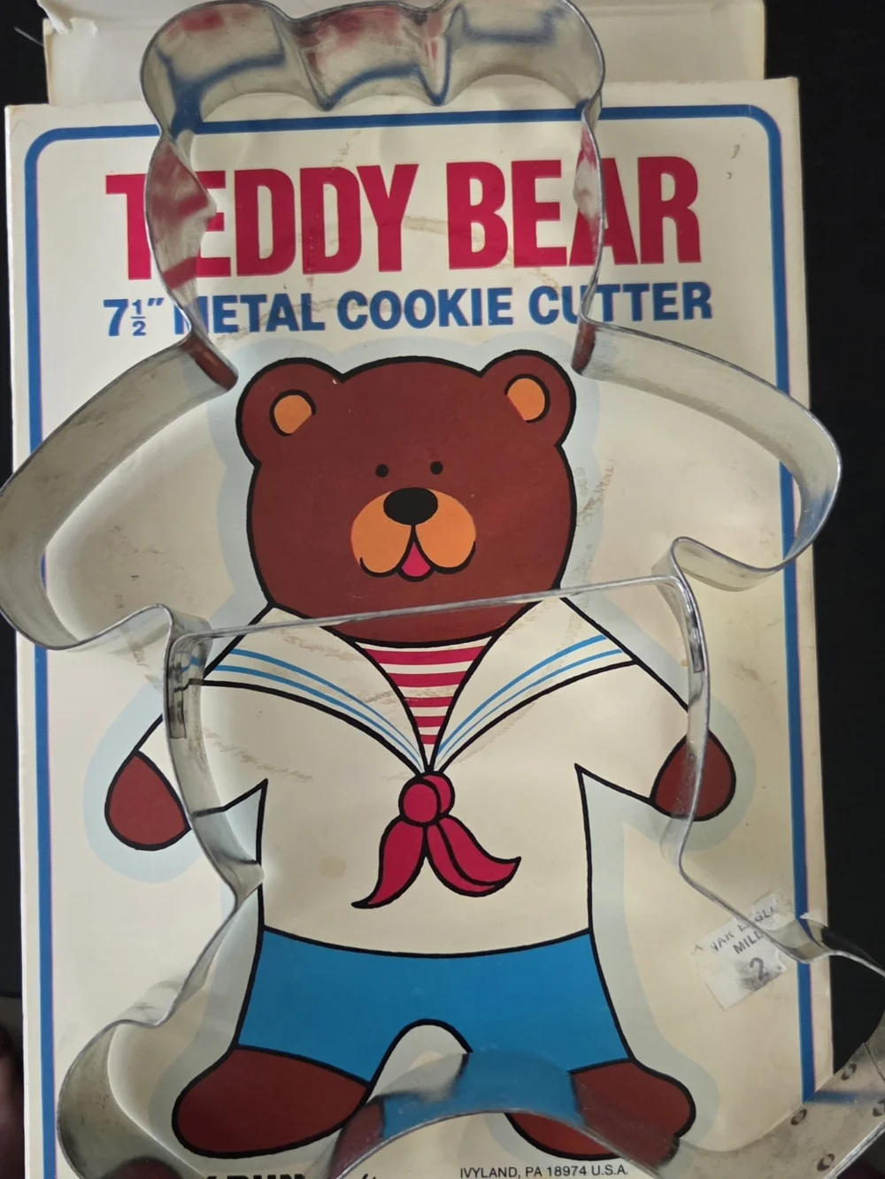 Vintage New Teddy Bear Metal Cookie Cutter